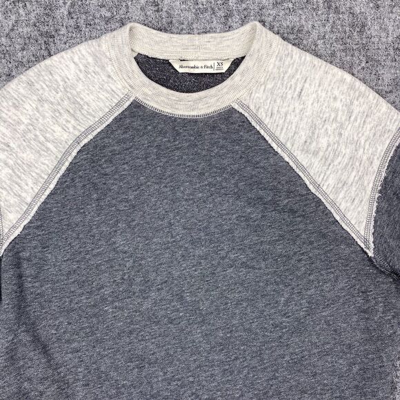 Abercrombie Fitch Sweatshirt Womens XS Sweater Oversized Rolled Sleeve Minimal - Picture 3 of 8